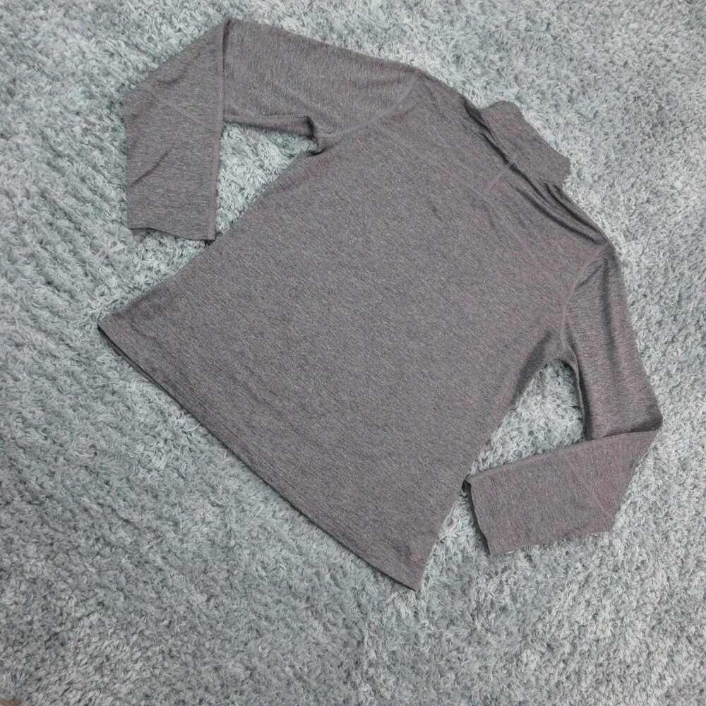 Nike Pro Pullover Womens Large Gray Dri-FIT 1/4 Zip Training Athletic BV4106-080